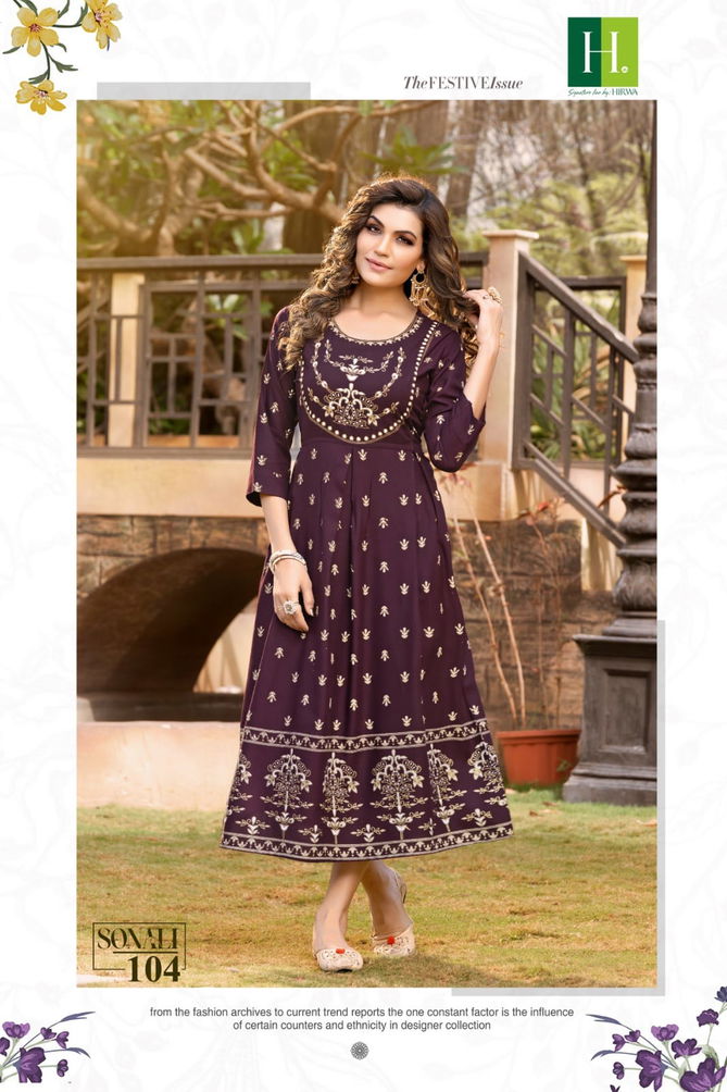 Sonali By Hirwa Anarkali Kurti Catalog